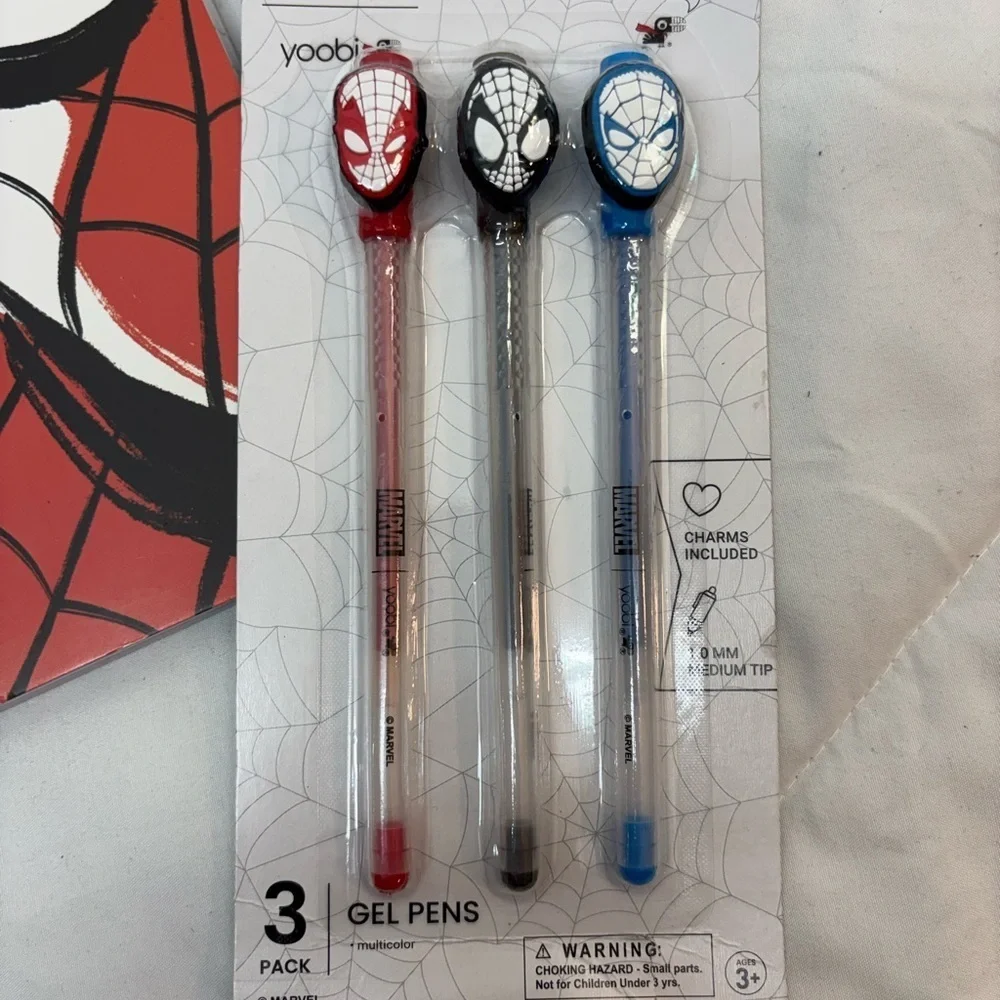 Marvel Spider-Man Red and Blue Composition Notebook and 4 pens set NEW